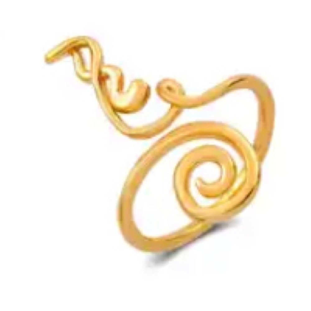 Adjustable Toe Rings Set Gold Tone 5 Rings - Picture 4 of 6